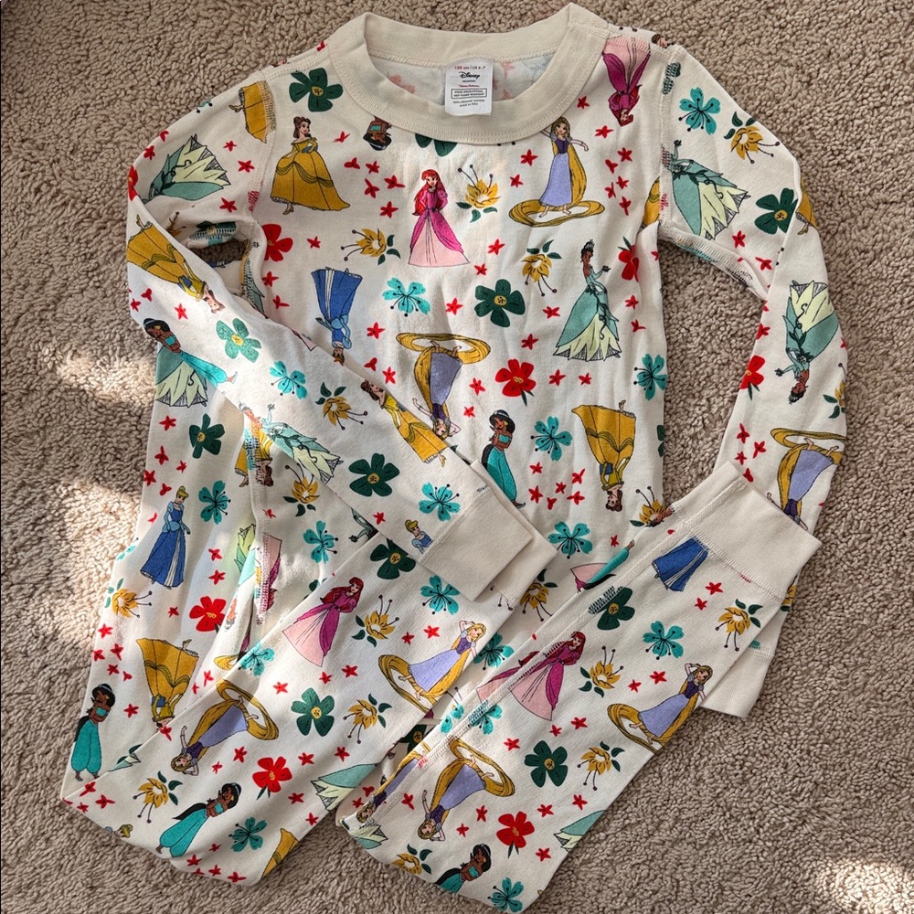 Hanna Andersson Disney Princess Cream Pajama Set